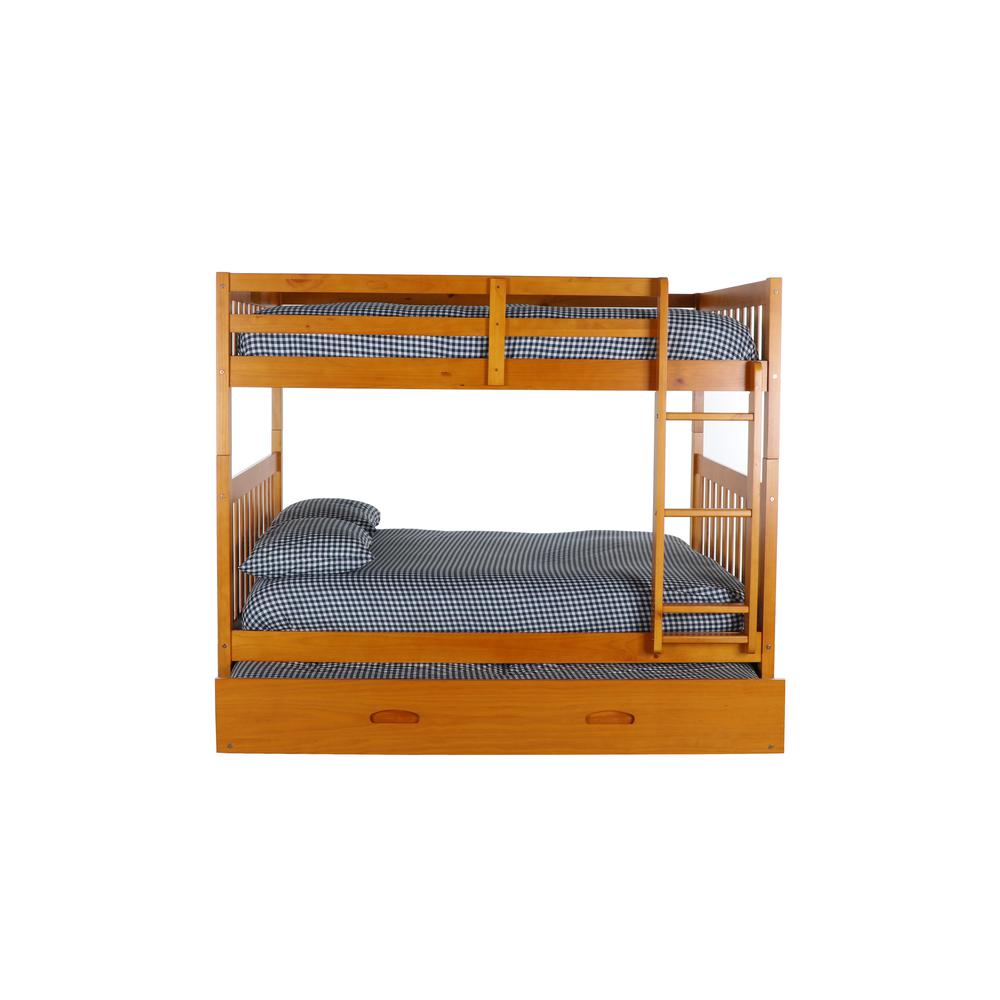 Full over Full Bunk Bed with Twin Sized Trundle
