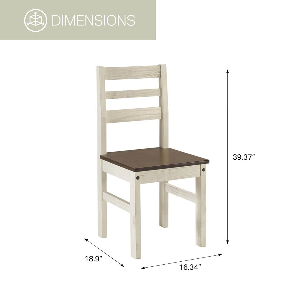 Model CADB107 Cottage Series Dining Chairs (Set of 2) in Distressed White
