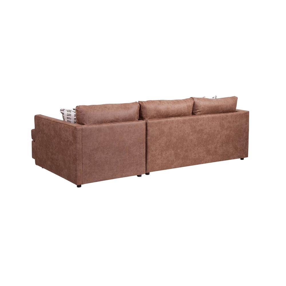 American Furniture Classics Urban Loft Model 8-S298V7-K Sectional Sofa with Five Pillows