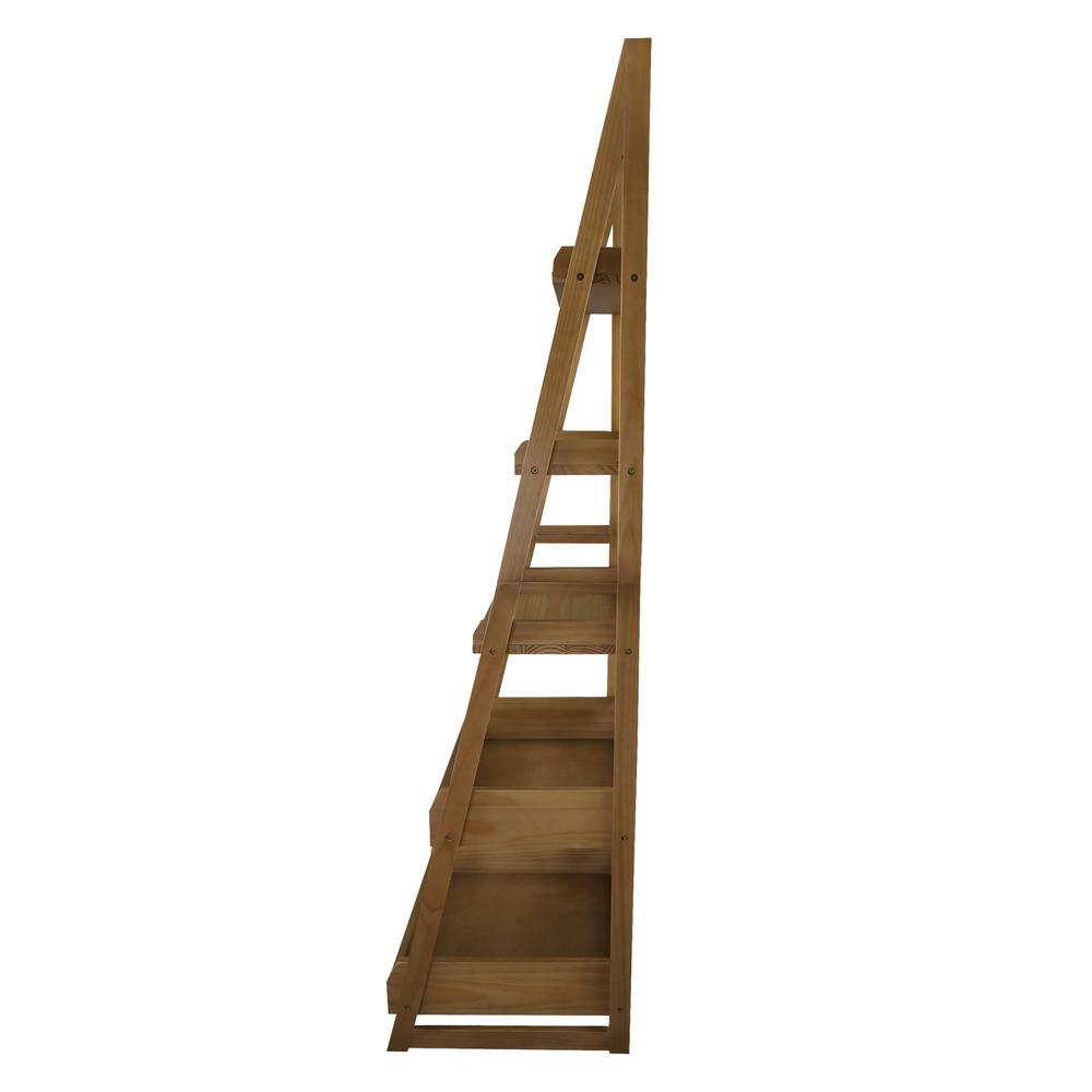 Cascade 5-Shelf Ladder Bookcase – Alpine Gray