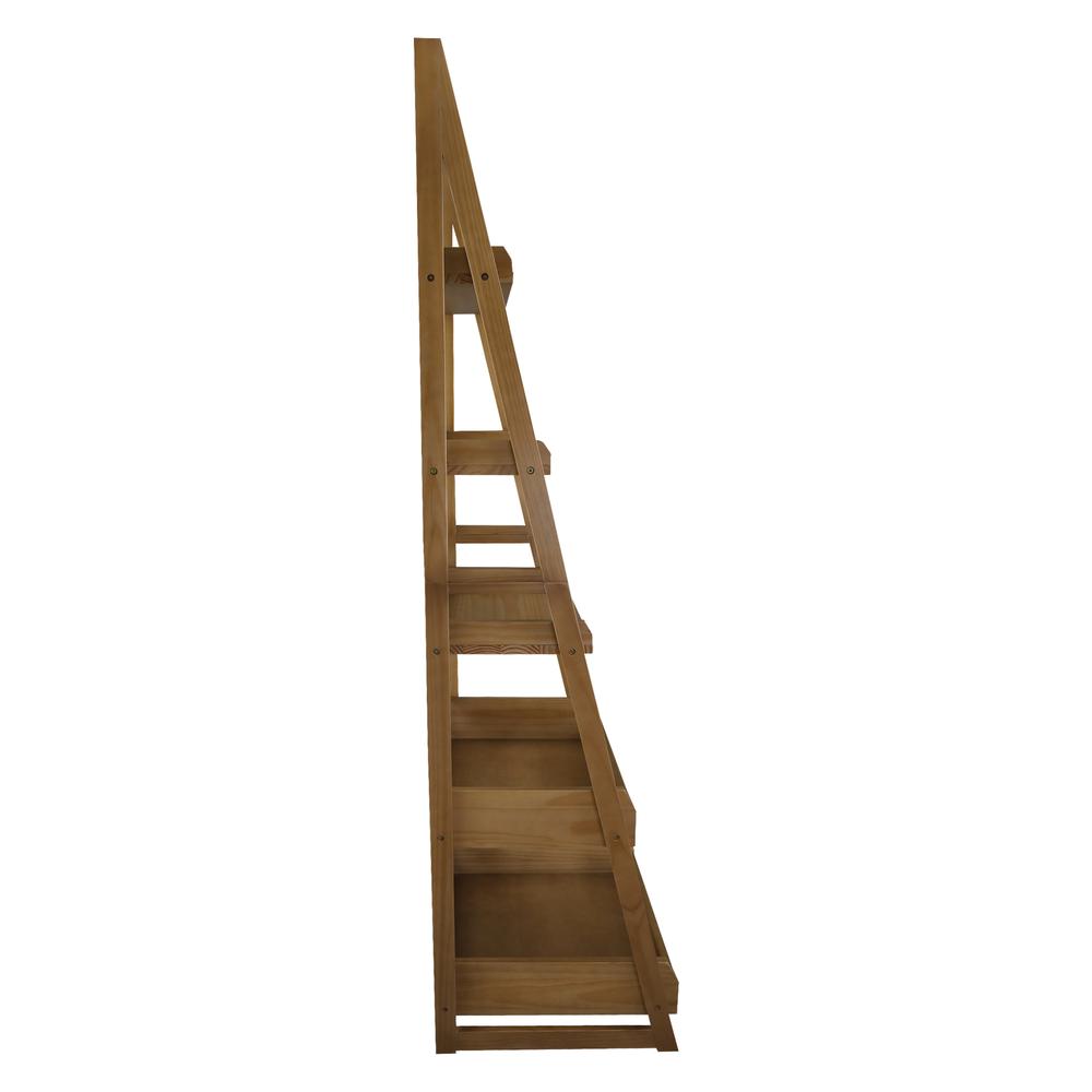 Cascade 5-Shelf Ladder Bookcase – Alpine Gray