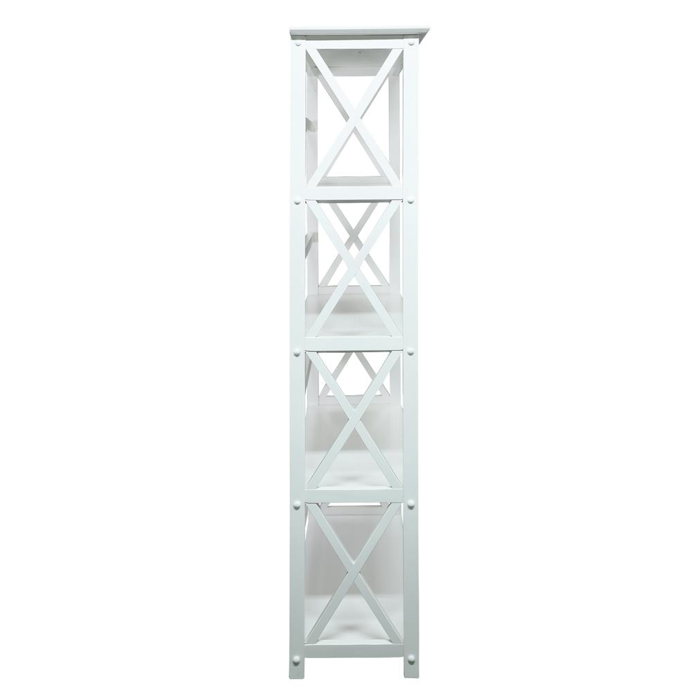 Montego 5-Shelf Bookcase-White