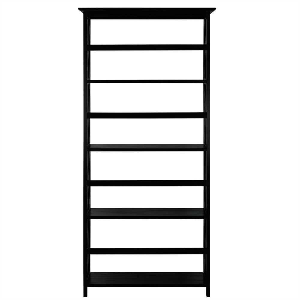 Montego 5-Shelf Bookcase-Black
