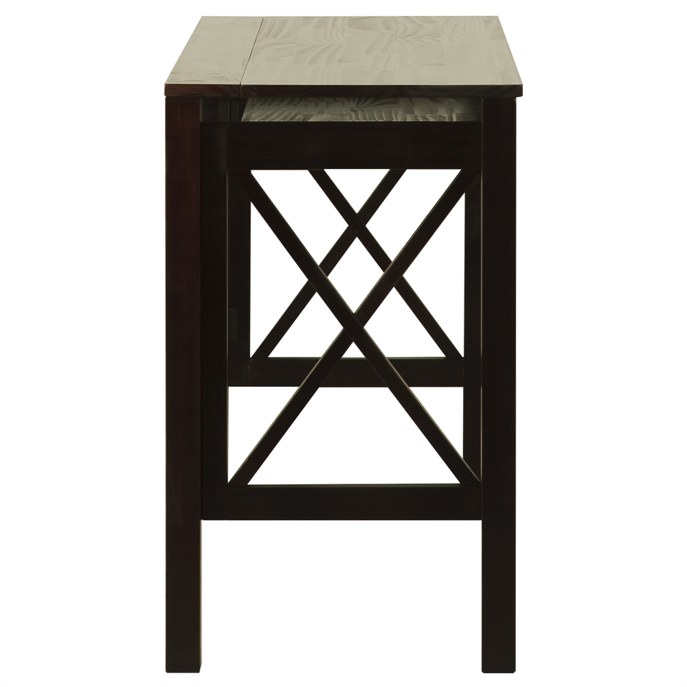 Montego Folding Desk with Pull-Out-Espresso