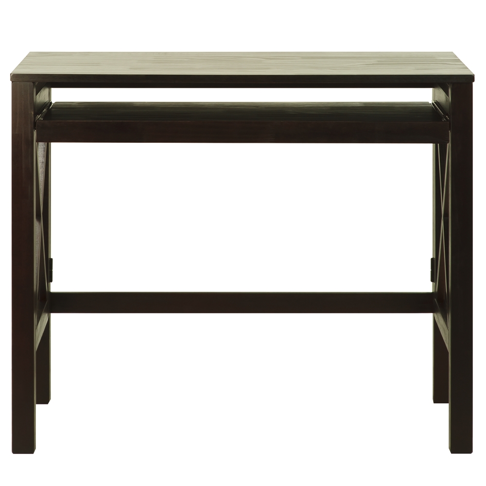 Montego Folding Desk with Pull-Out-Espresso