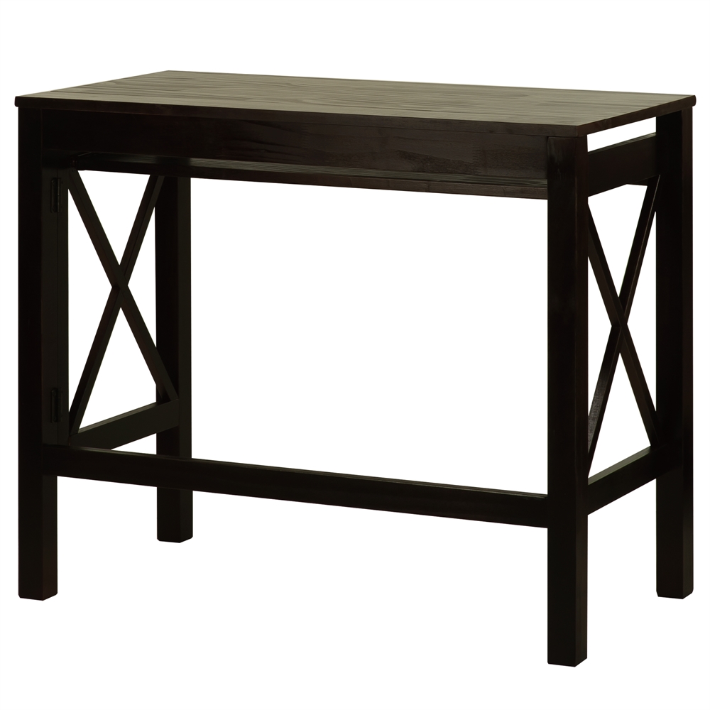 Montego Folding Desk with Pull-Out-Espresso