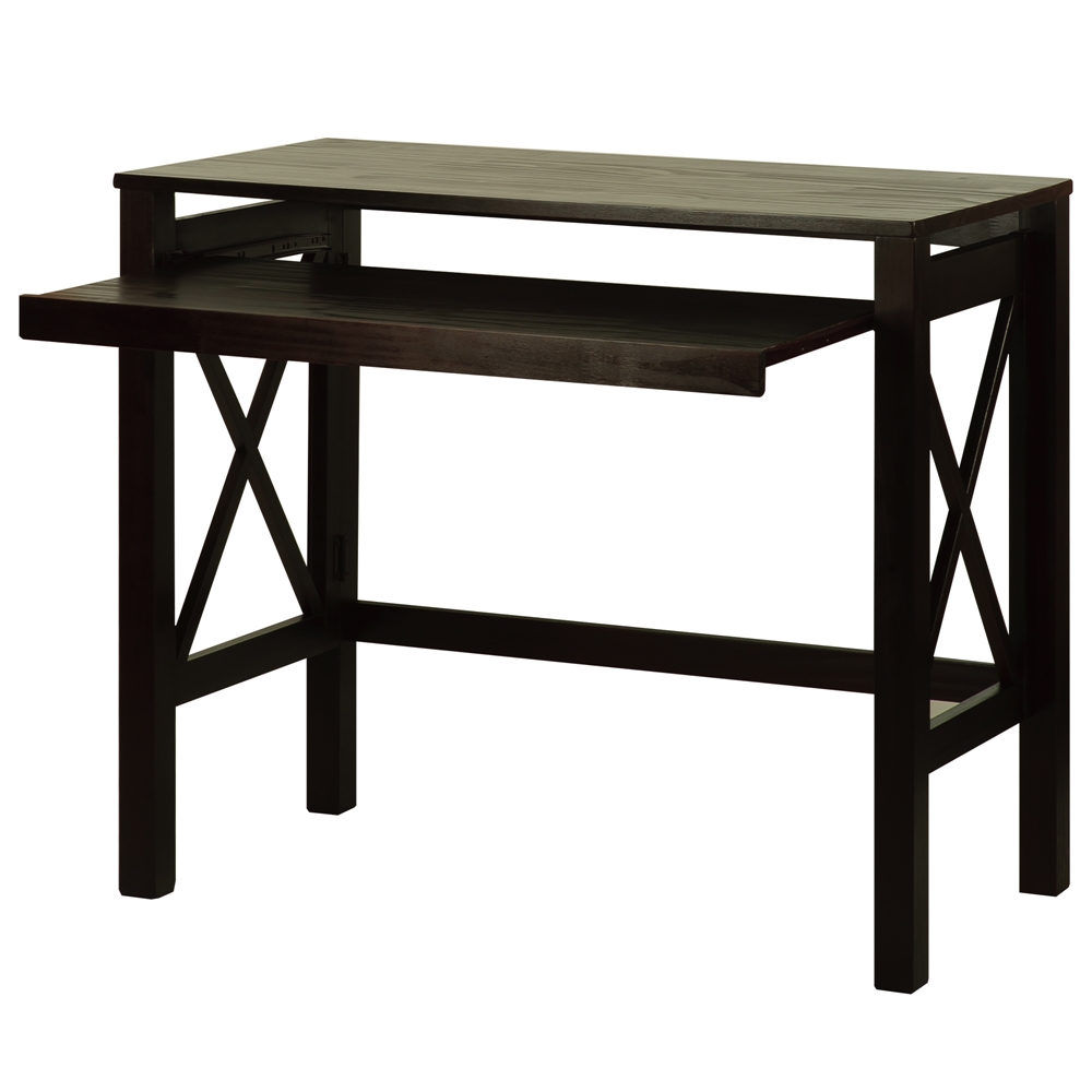 Montego Folding Desk with Pull-Out-Espresso