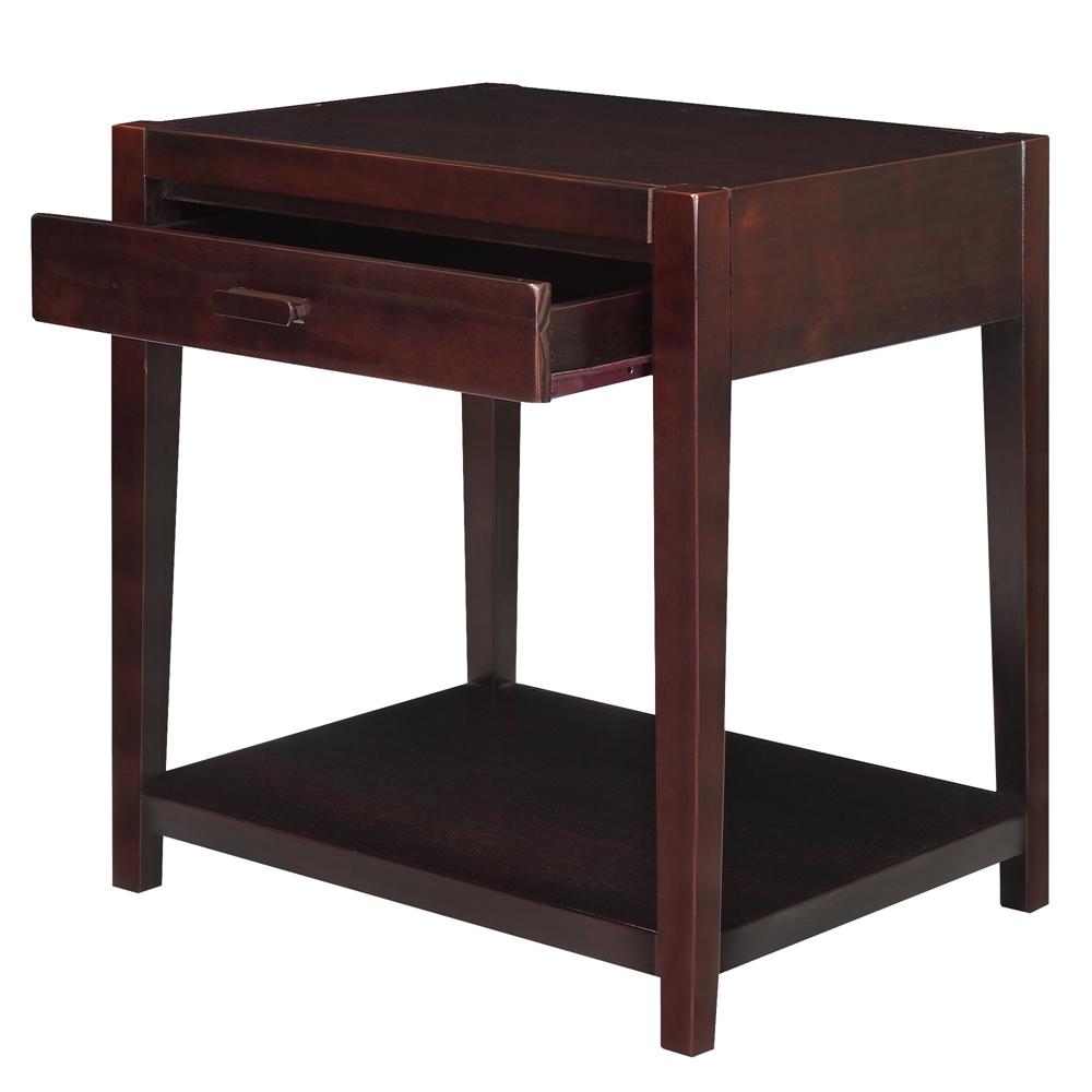 Notre Dame Night Stand with Usb Port-Espresso