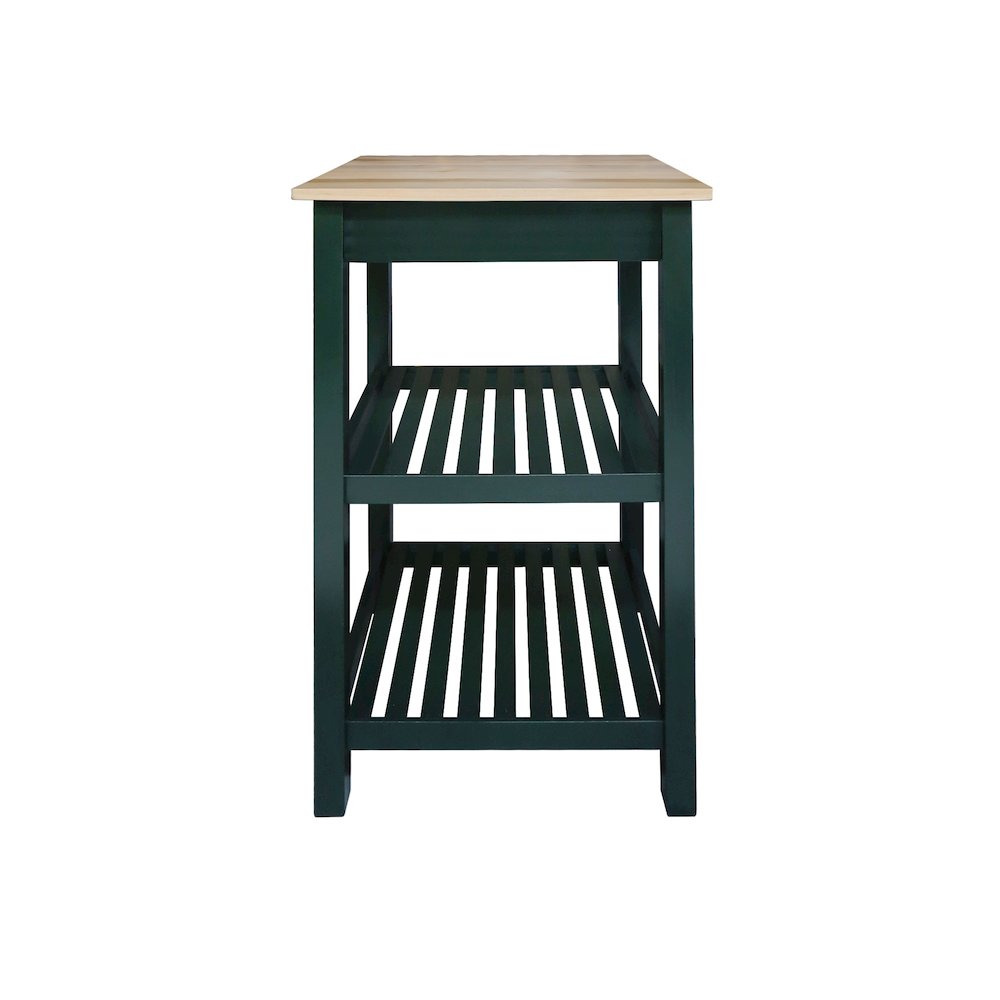 Sunrise Kitchen Island with Solid Wood Top