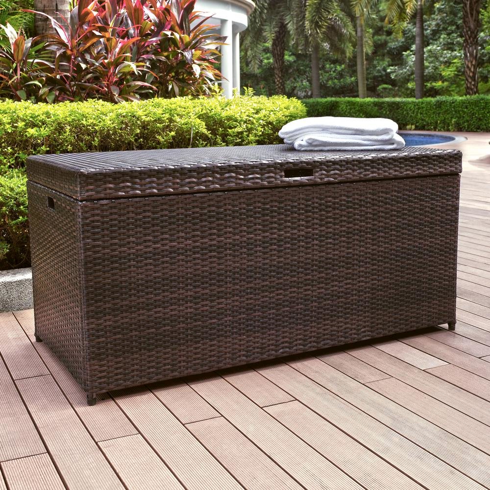 Palm Harbor Wicker Outdoor Storage Box