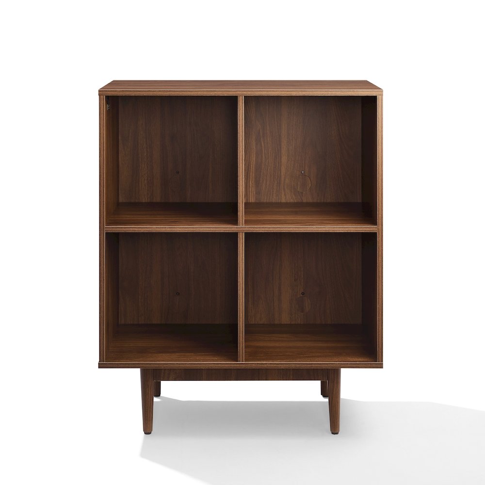 Liam 4 Cube Record Storage Media Stand Walnut