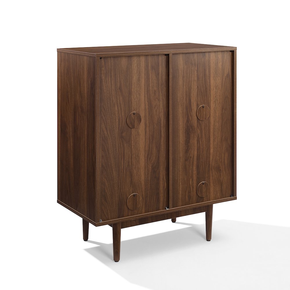 Liam 4 Cube Record Storage Media Stand Walnut