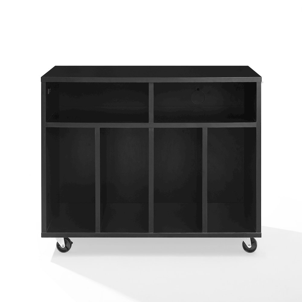 Carlo Rolling Record Storage Console In Black