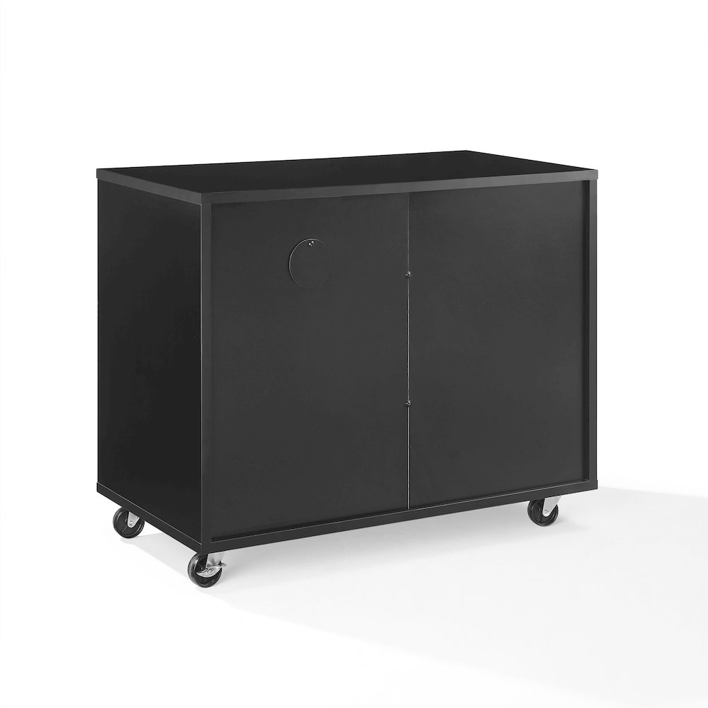 Carlo Rolling Record Storage Console In Black