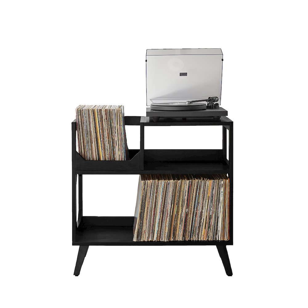Asheville Medium Record Storage Console Black