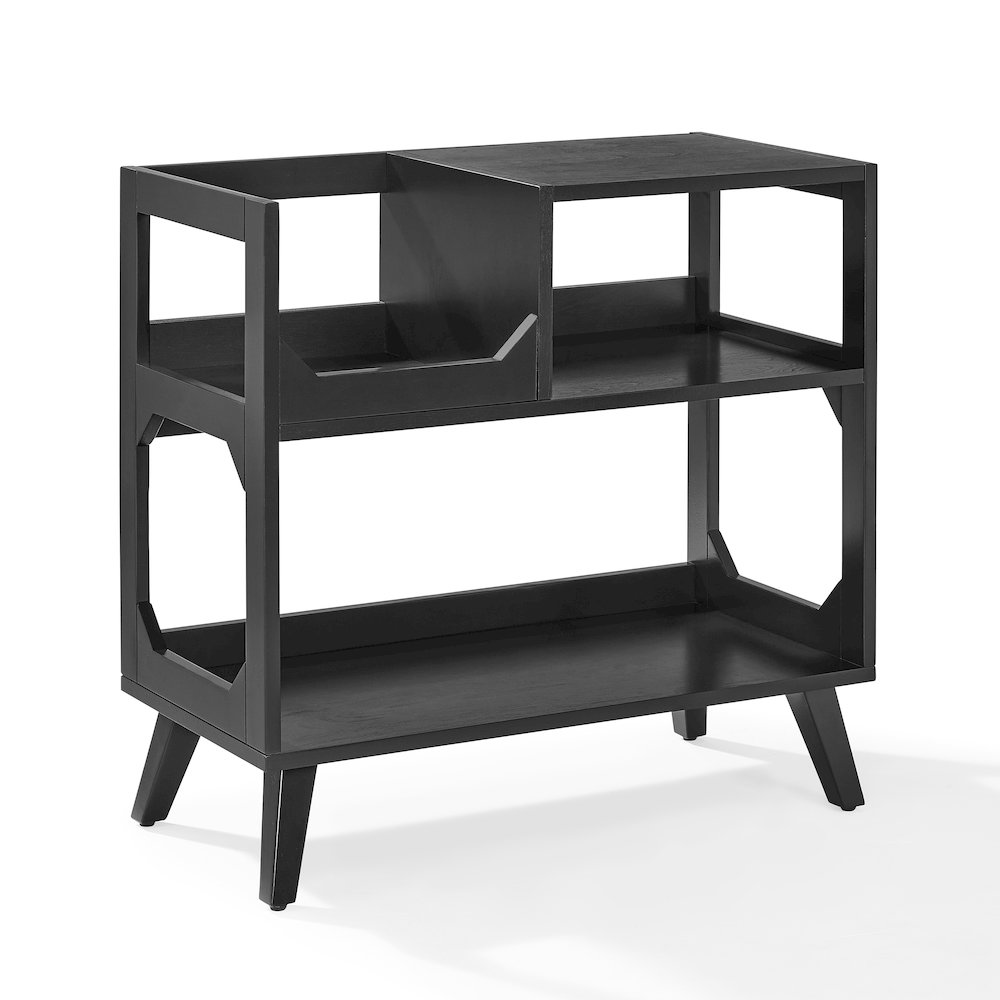 Asheville Medium Record Storage Console Black