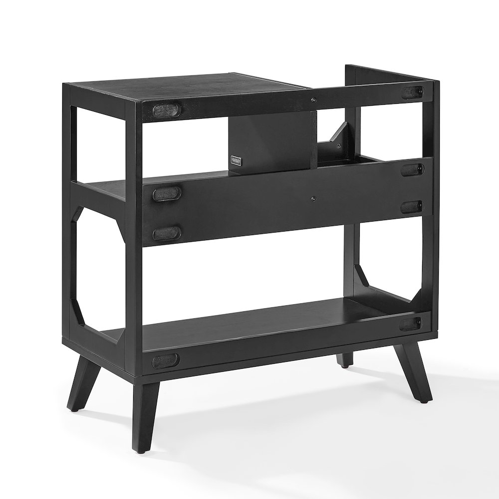 Asheville Medium Record Storage Console Black