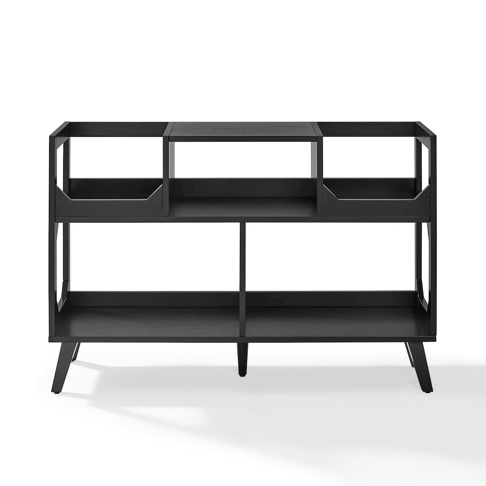 Asheville Large Record Storage Console Black