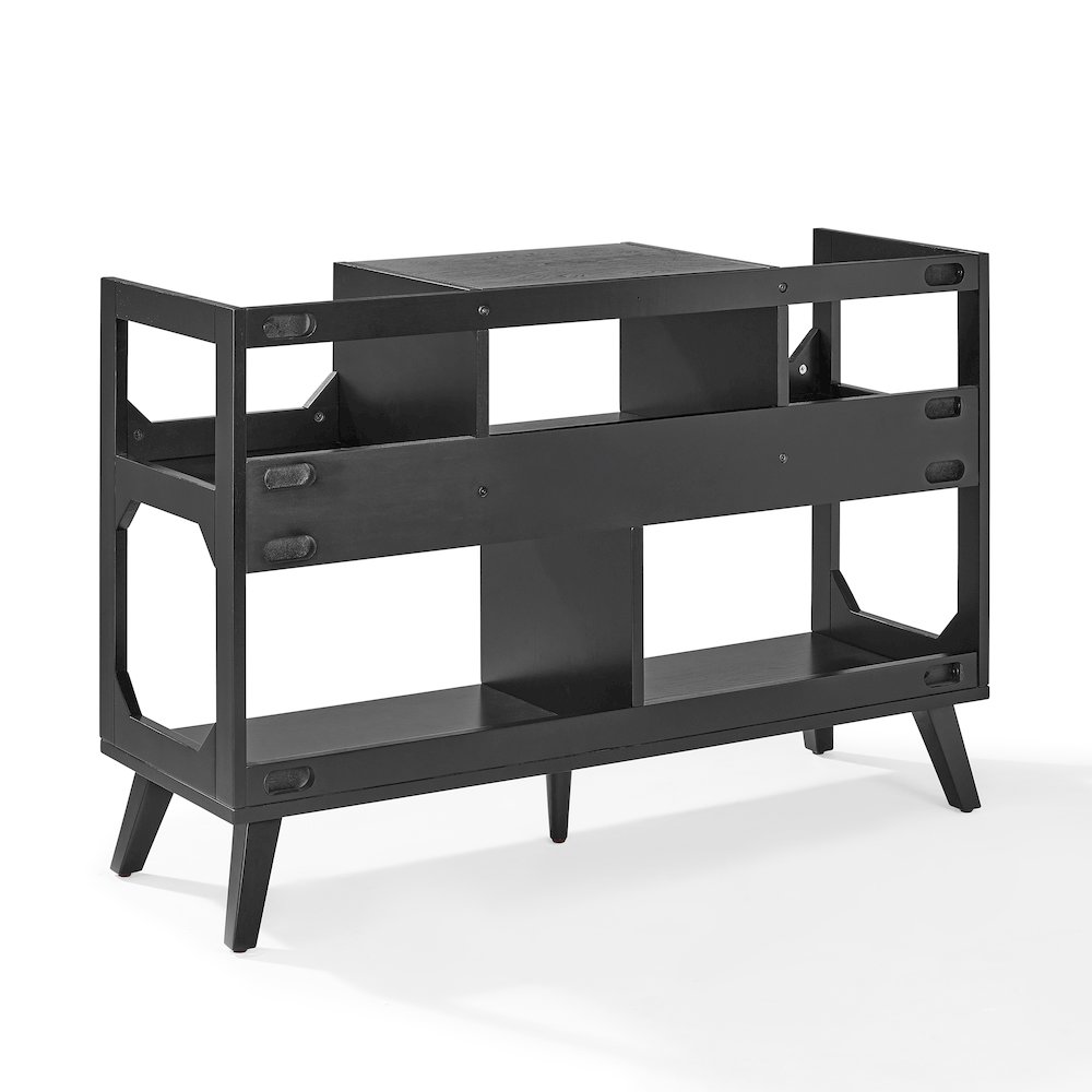 Asheville Large Record Storage Console Black