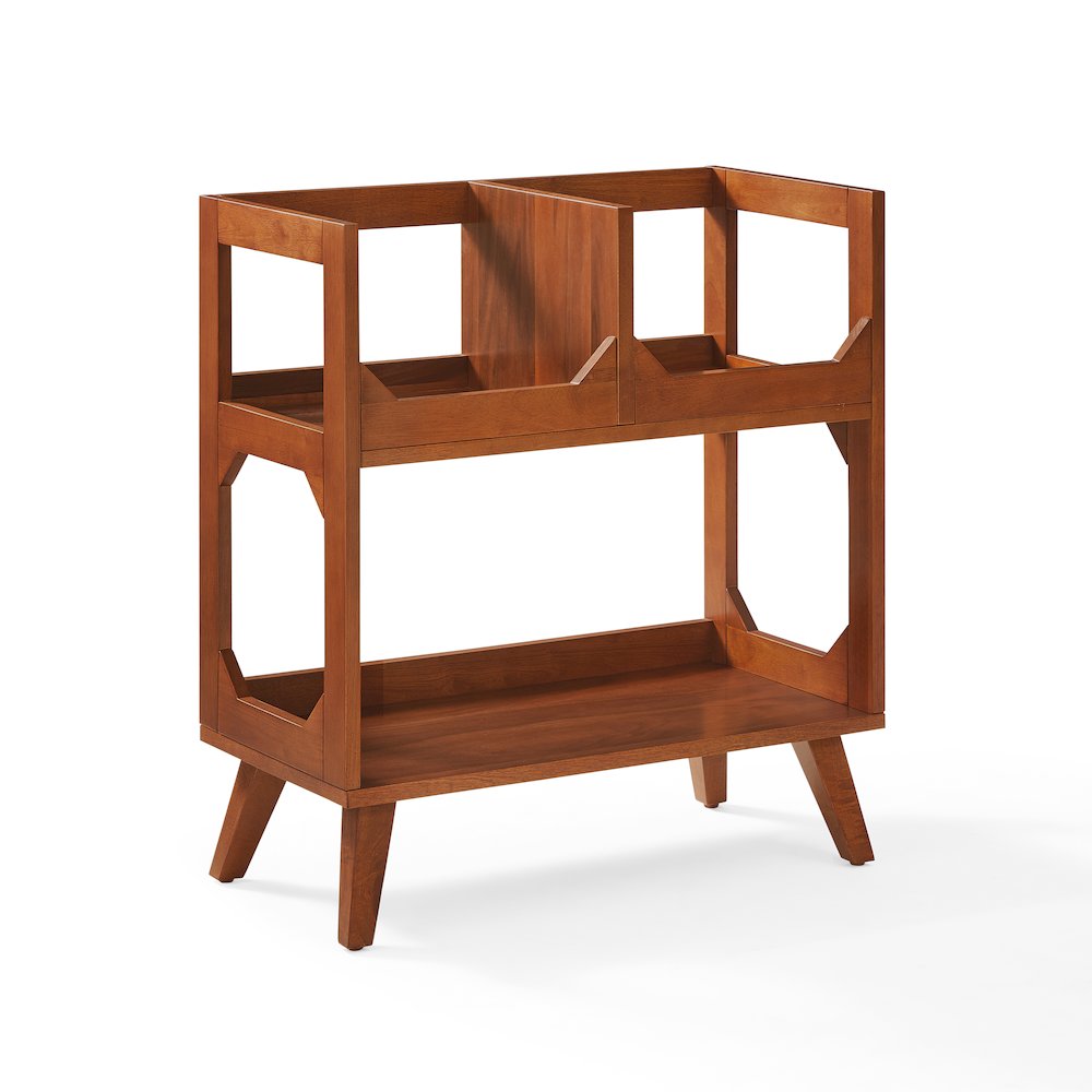 Asheville Medium Record Storage Stand In Walnut