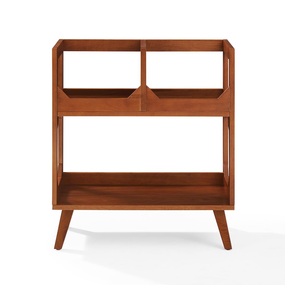 Asheville Medium Record Storage Stand In Walnut