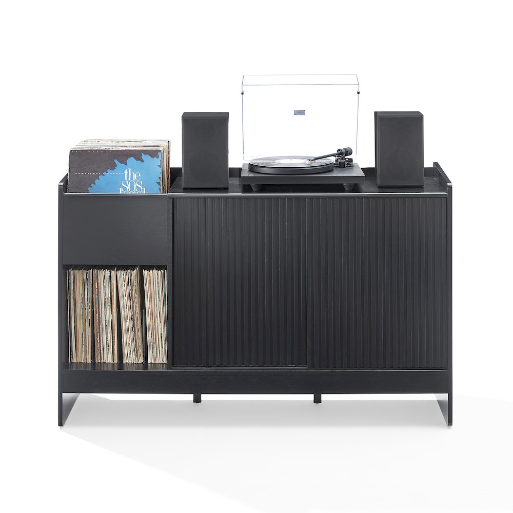 Cameron Corner Record Player Cabinet With Vinyl Storage Brown