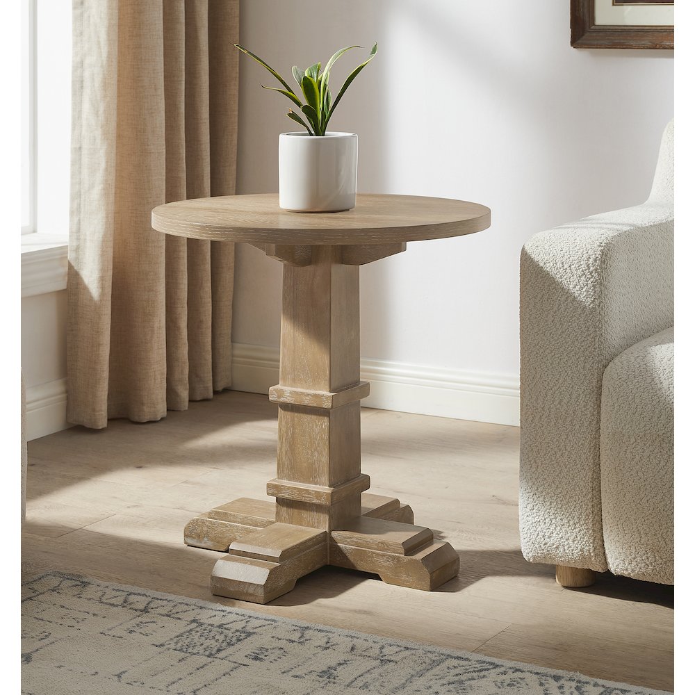 Joanna Side Table In Rustic Brown