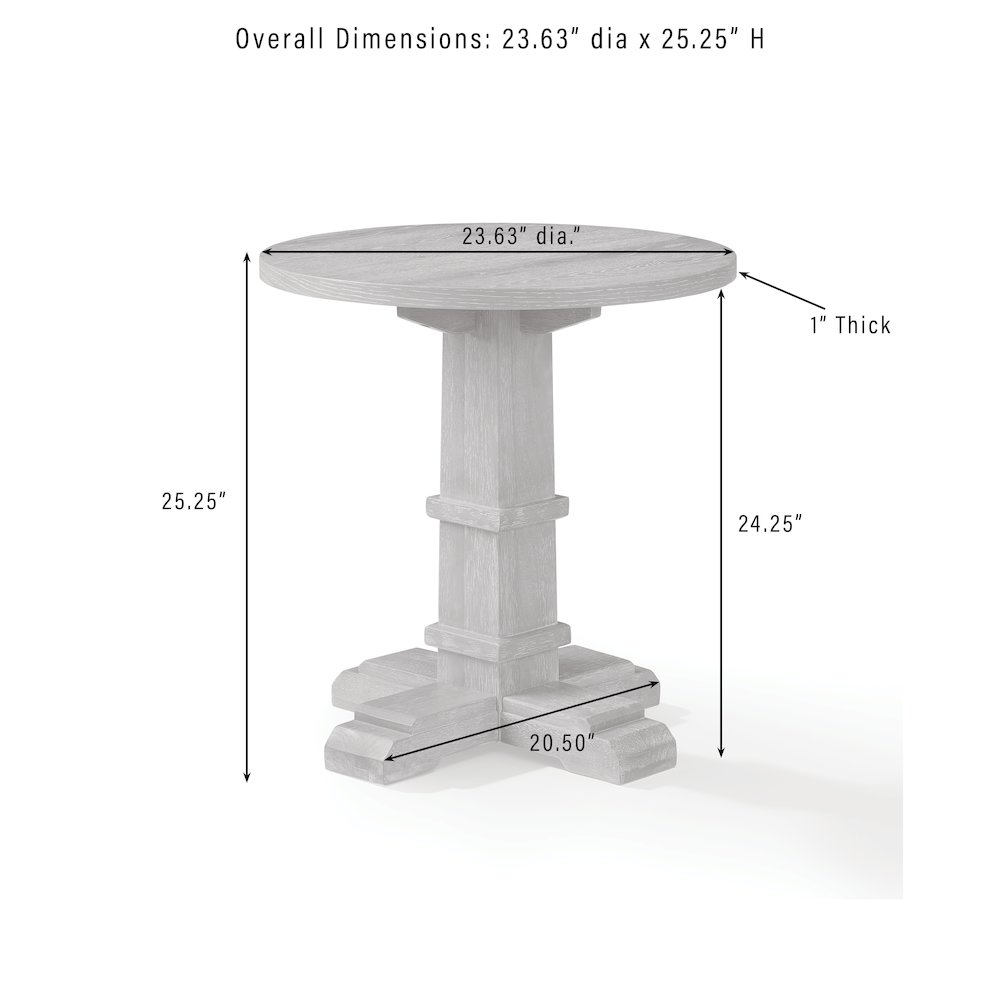 Joanna Side Table In Rustic Brown