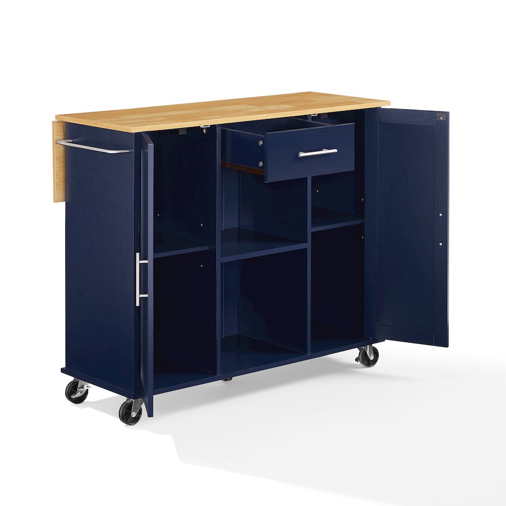 Stella Kitchen Cart In Navy