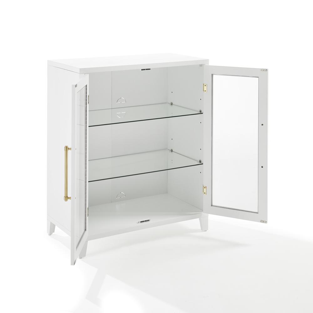 Roarke Stackable Glass Door Kitchen Pantry Storage Cabinet