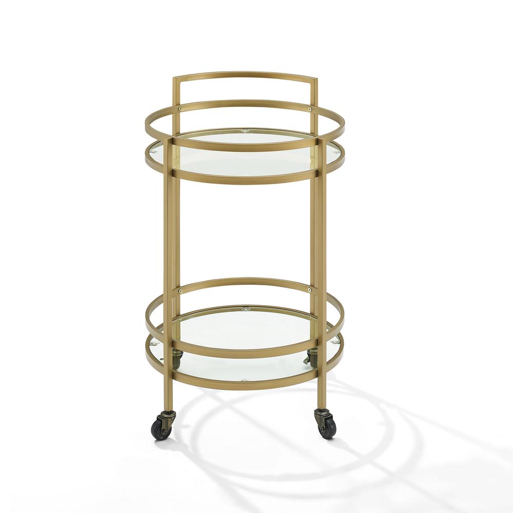 Bailey Round Rolling Bar Cart