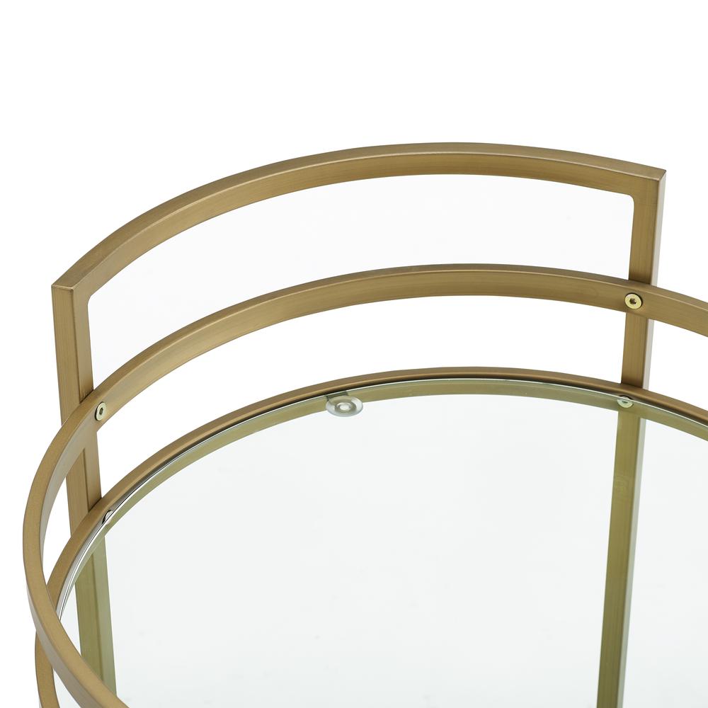 Bailey Round Rolling Bar Cart