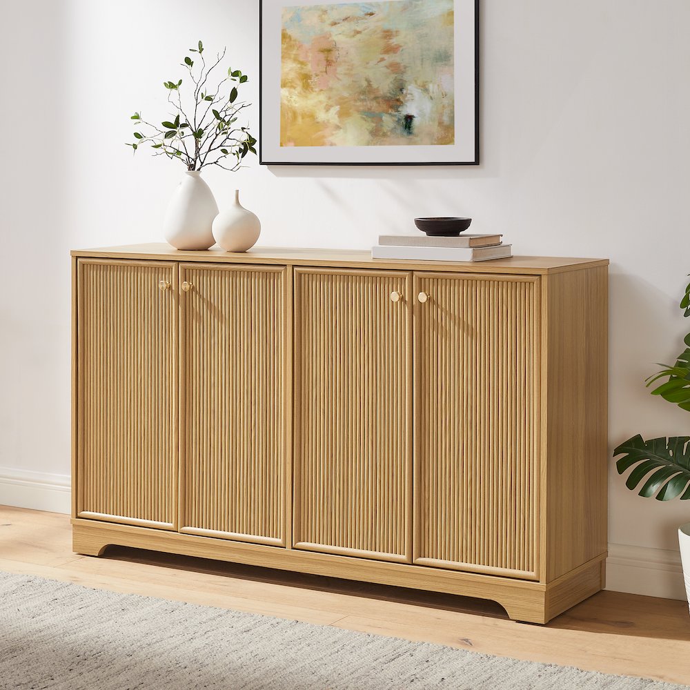 Katia 3-Piece Sideboard And Pantry Set Driftwood – Sideboard & 2 Pantries