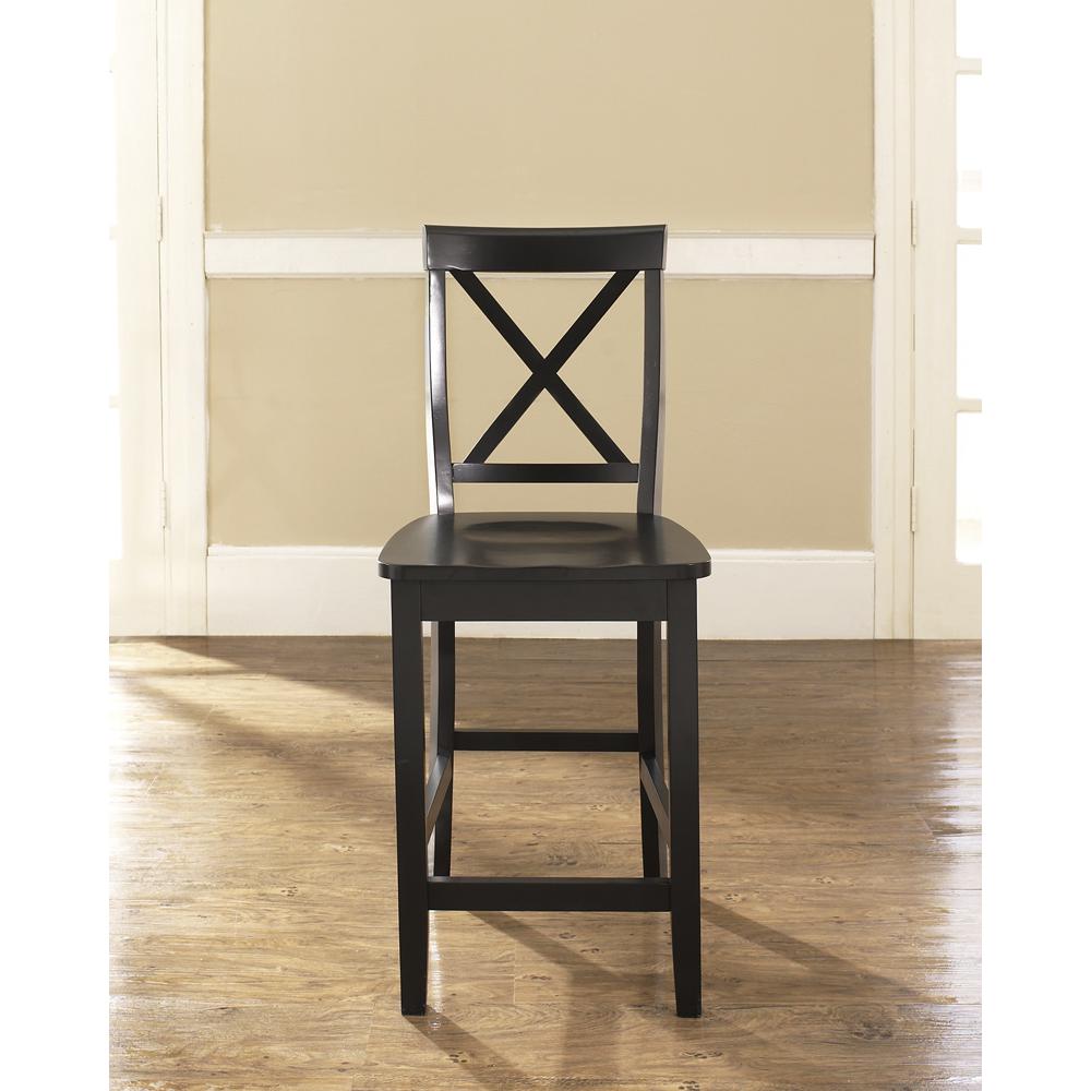 X-Back 2-Piece Counter Height Bar Stool Set