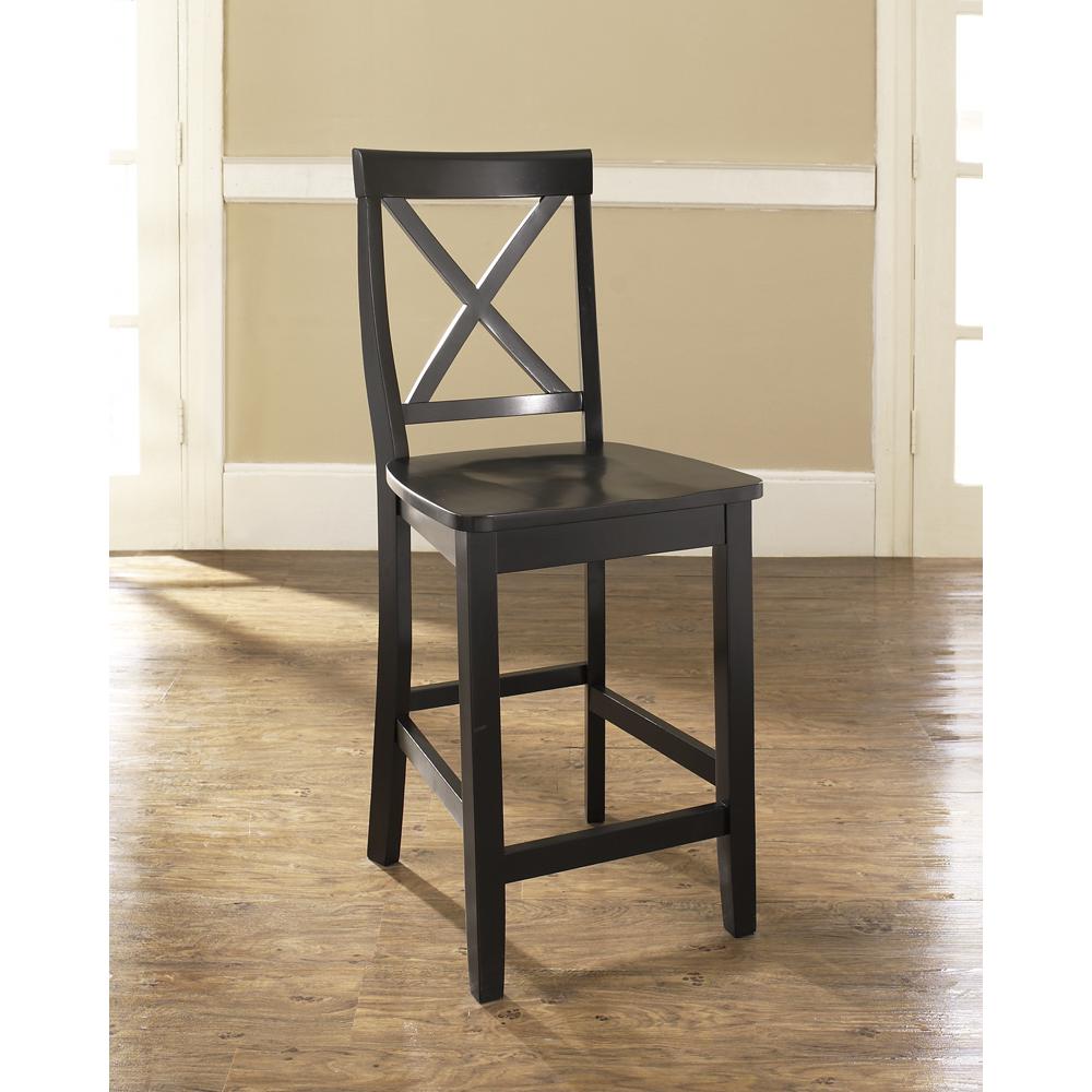 X-Back 2-Piece Counter Height Bar Stool Set
