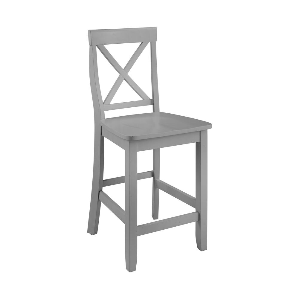 X-Back 2-Piece Counter Height Bar Stool Set