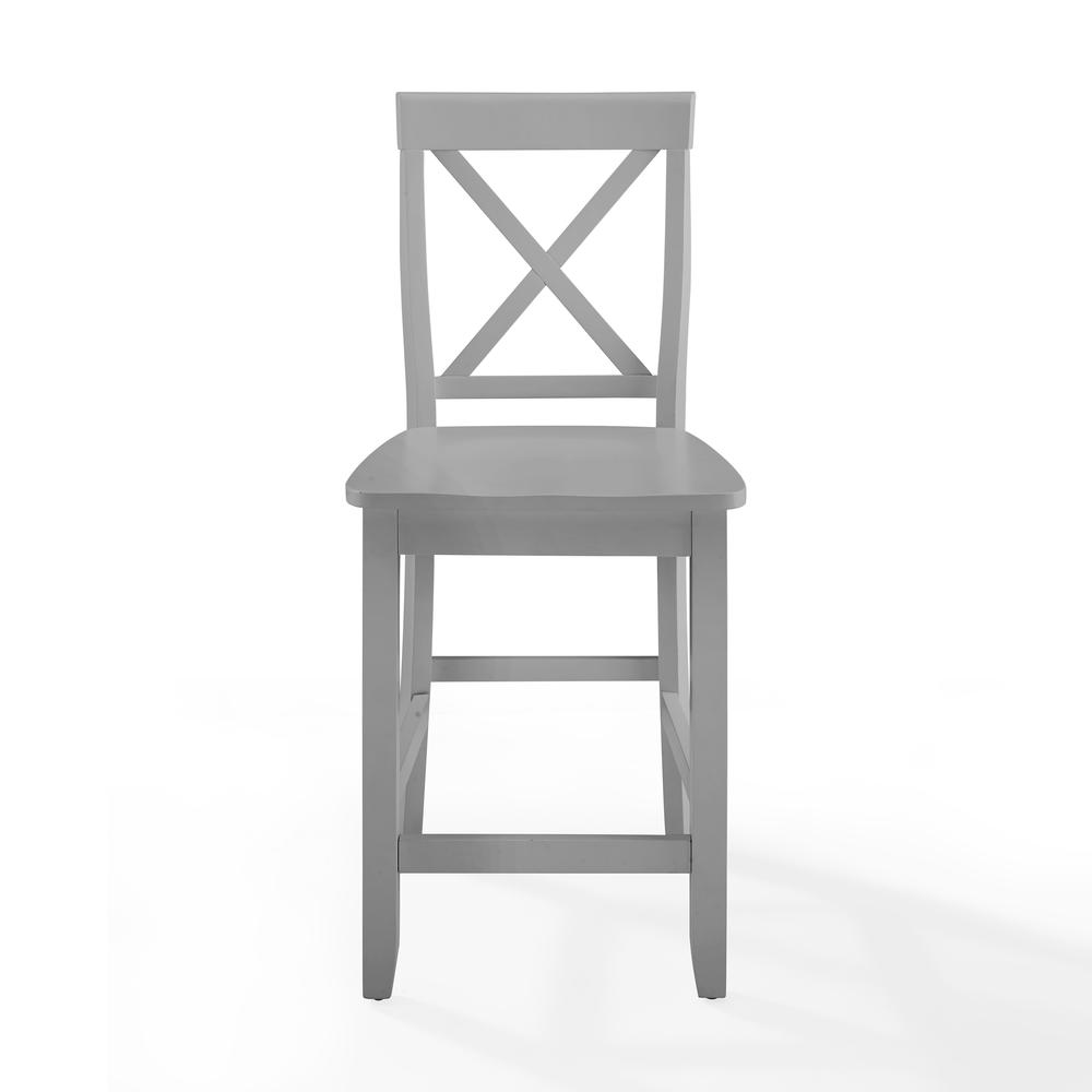 X-Back 2-Piece Counter Height Bar Stool Set