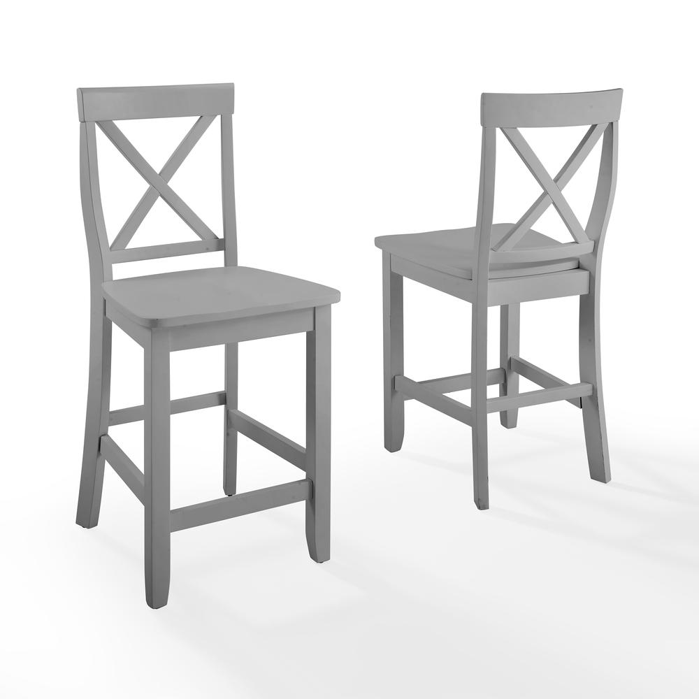 X-Back 2-Piece Counter Height Bar Stool Set