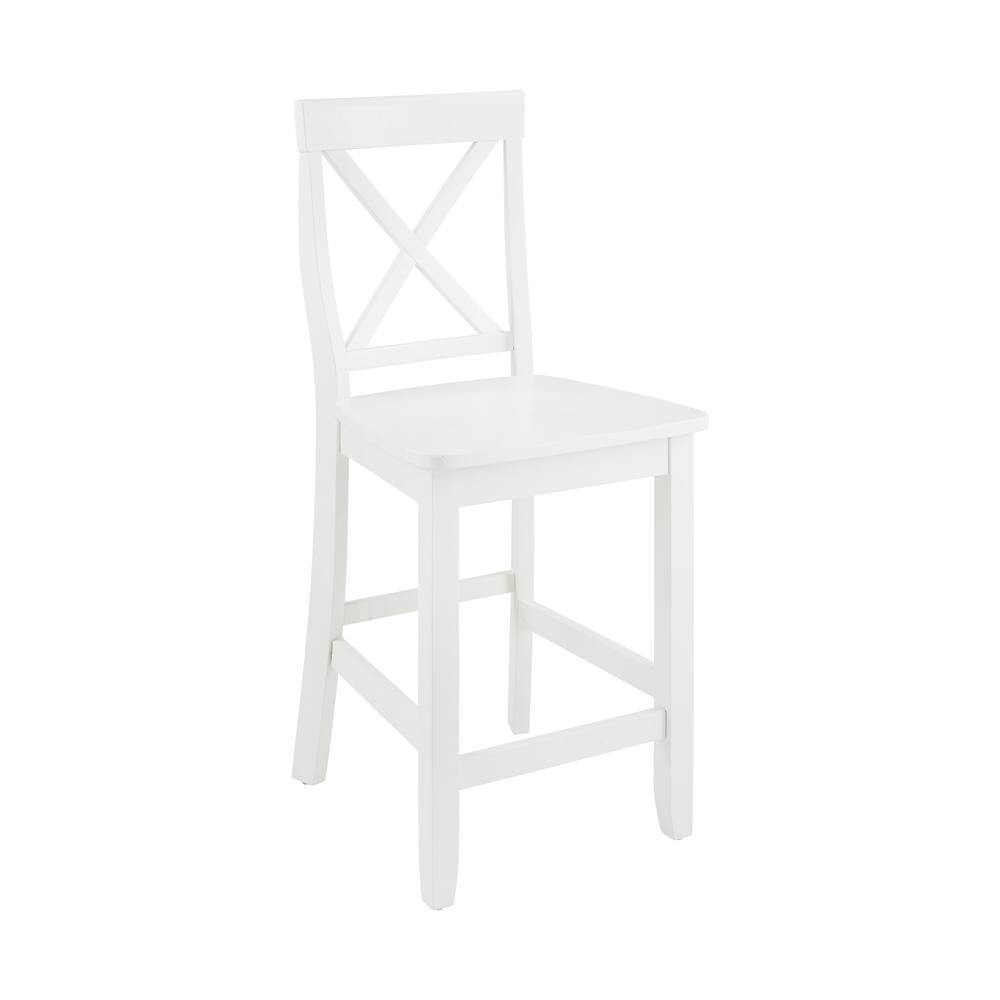 X-Back 2-Piece Counter Height Bar Stool Set