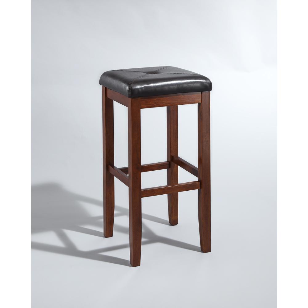 Upholstered Square Seat 2-Piece Bar Stool Set