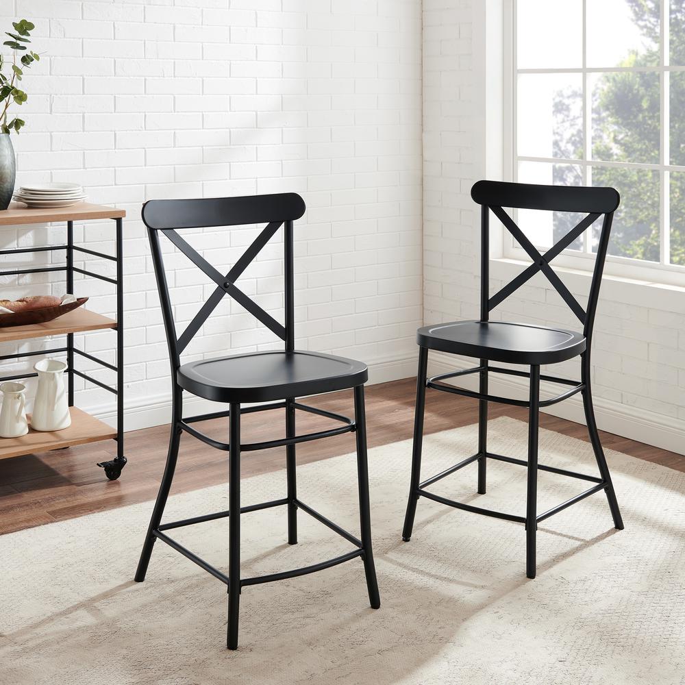 Camille 2-Piece Counter Height Bar Stool Set