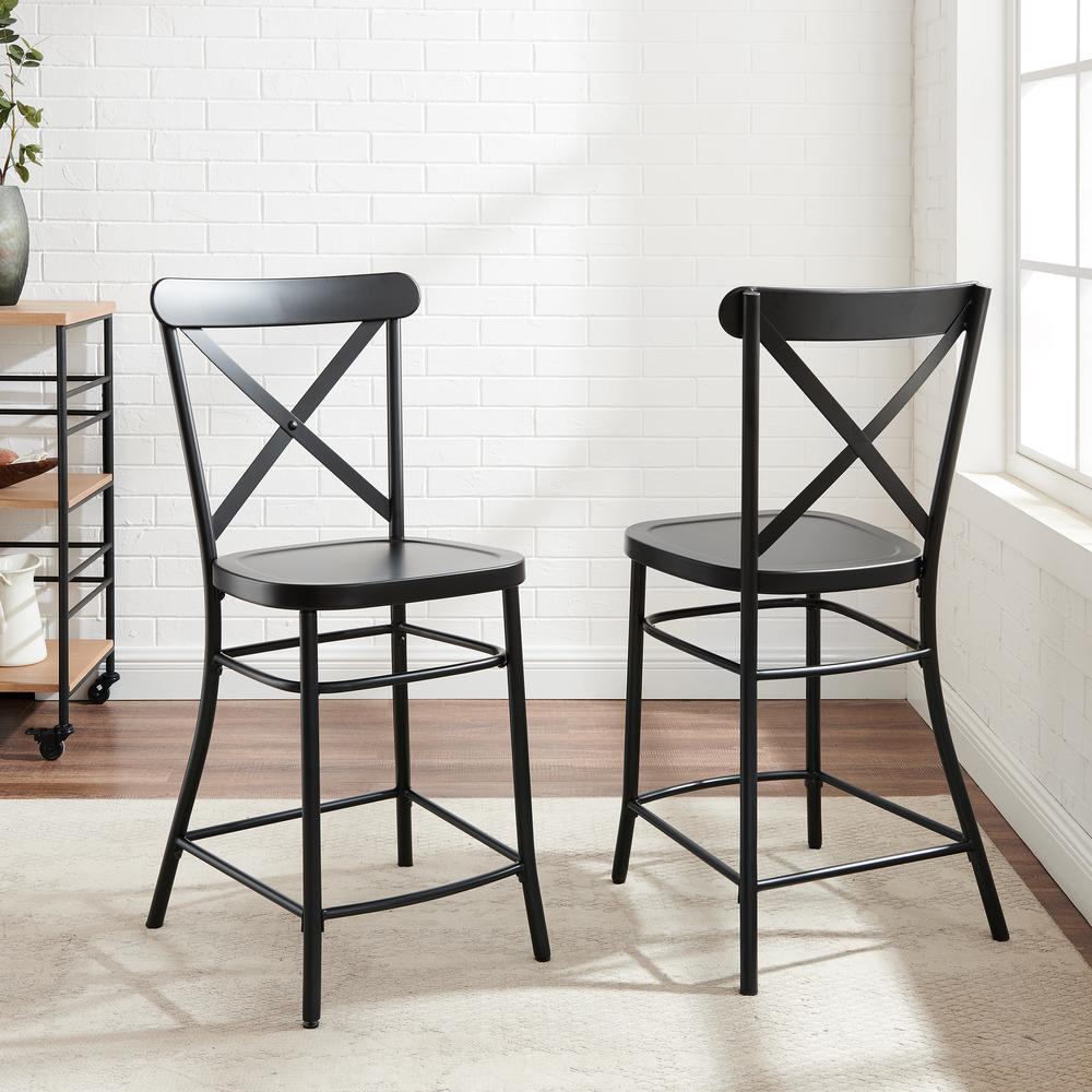 Camille 2-Piece Counter Height Bar Stool Set