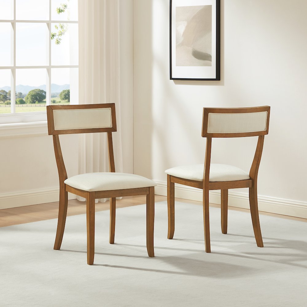 Alessia 2-Piece Dining Chair Set In Brown
