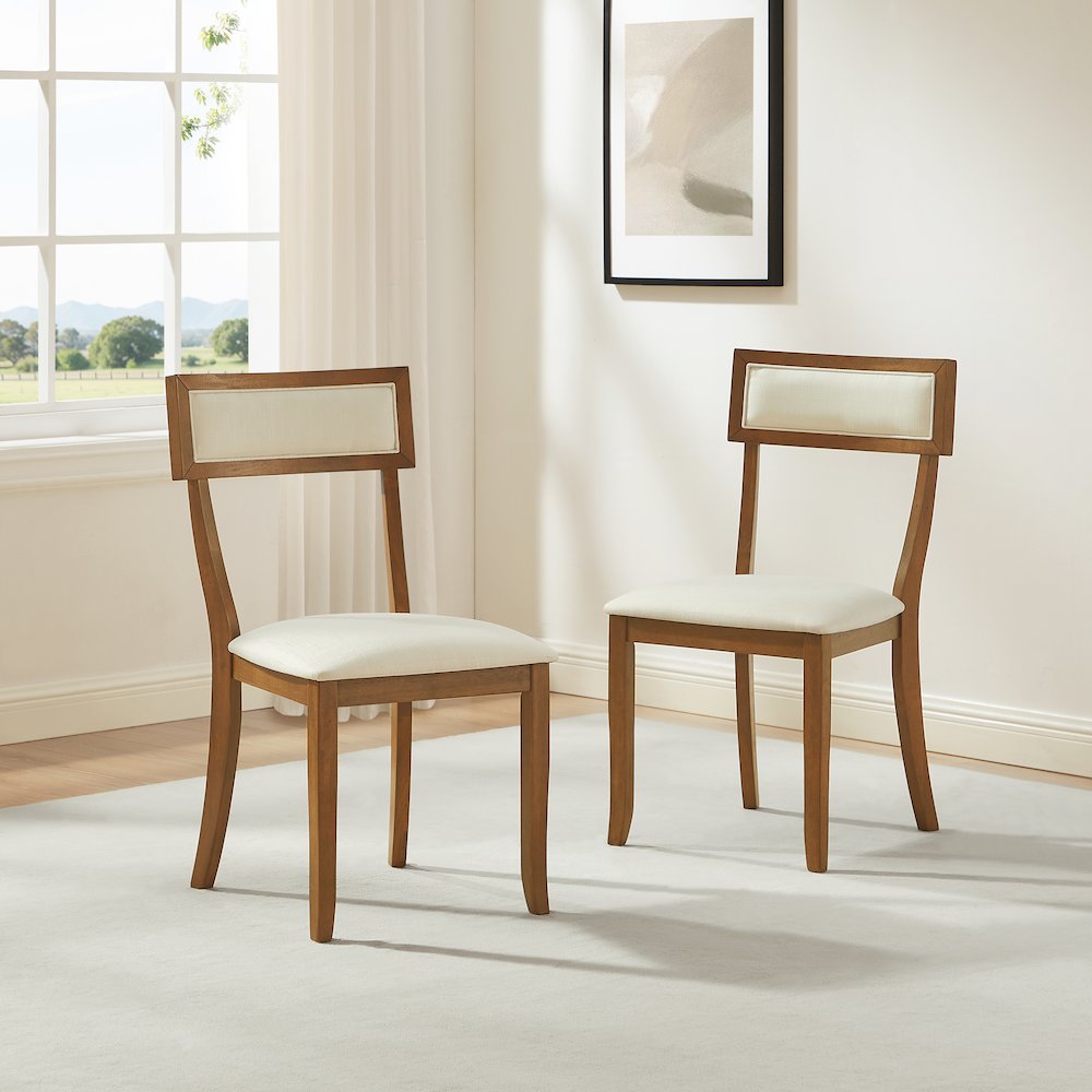 Alessia 2-Piece Dining Chair Set In Brown