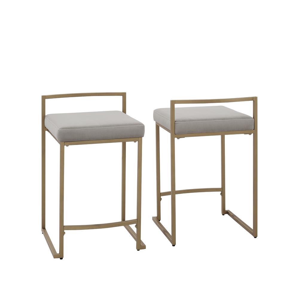 Harlowe 2-Piece Counter Height Bar Stool Set