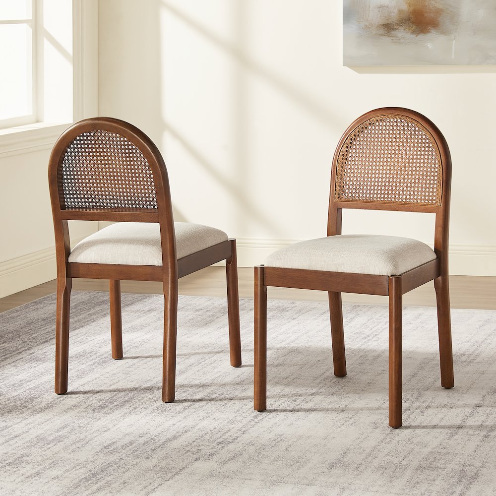 Kennedy 2-Piece Dining Chair Set In Walnut