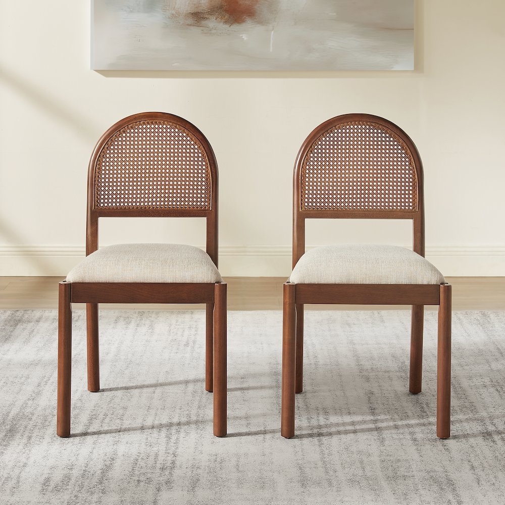Kennedy 2-Piece Dining Chair Set In Walnut