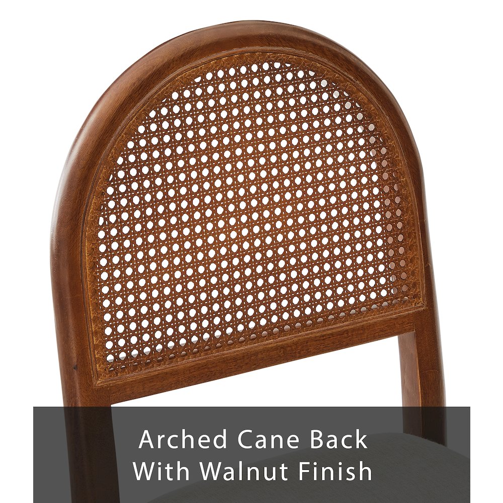 Kennedy 2-Piece Dining Chair Set In Walnut