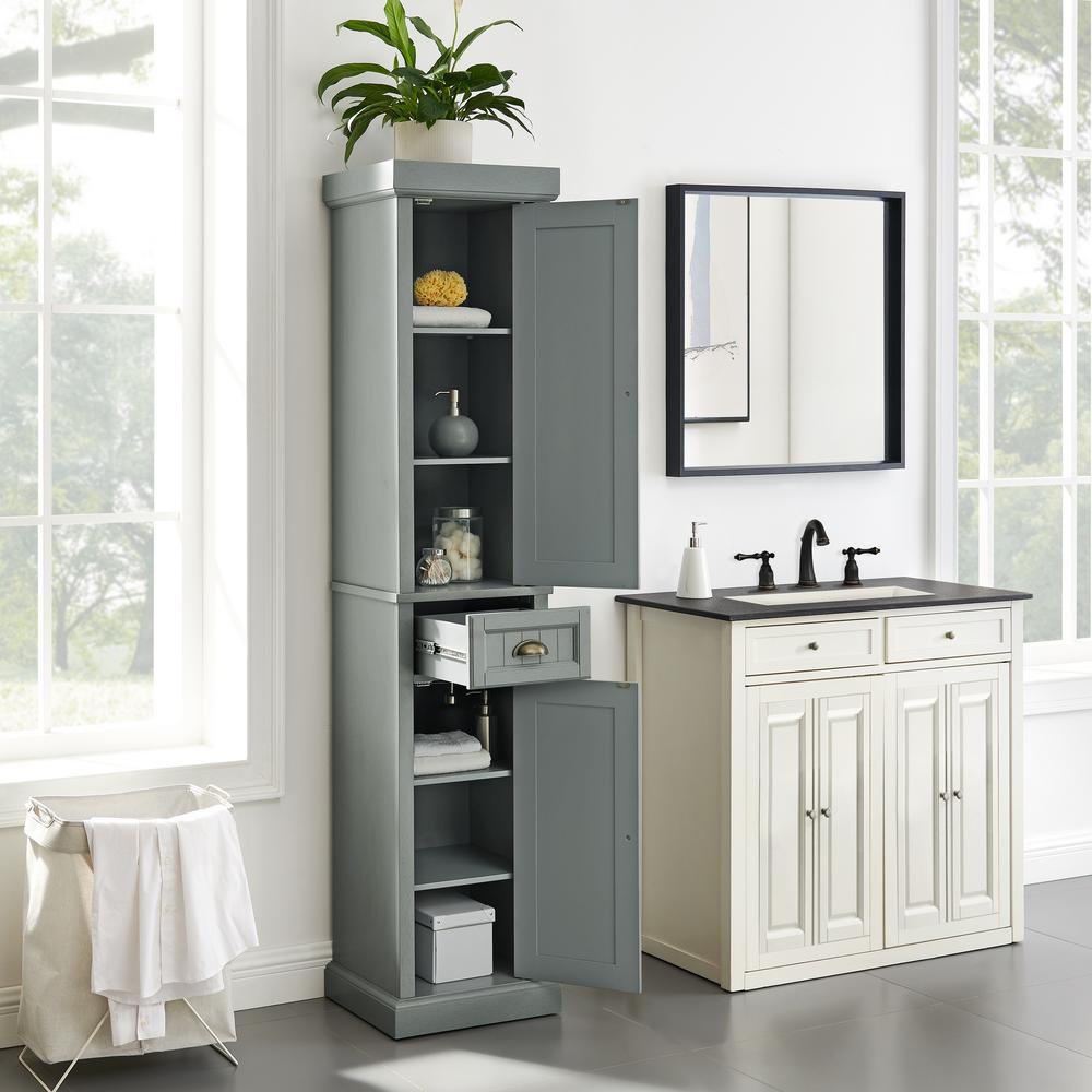 Seaside Tall Linen Storage Cabinet