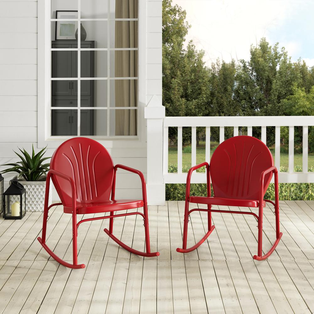 Griffith 2Pc Retro Outdoor Rocking Chair Set